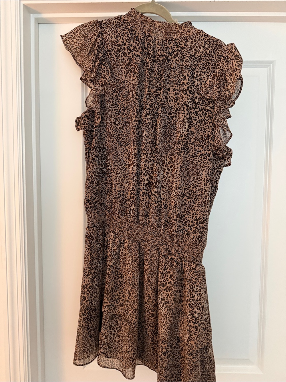 1. State Leopard Print Ruffle Dress - Brown & Black